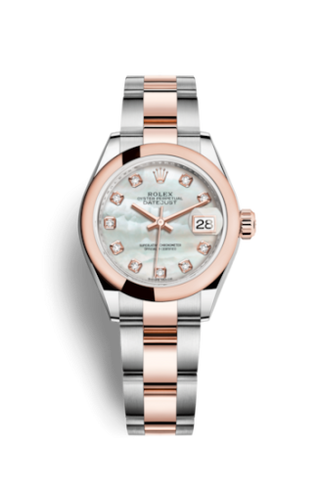 Rolex - 279161-0014  Lady-Datejust 28 Rolesor Rose Domed / Oyster / MOP