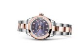 Rolex - 279161-0016  Lady-Datejust 28 Rolesor Rose Domed / Oyster / Aubergine Diamonds