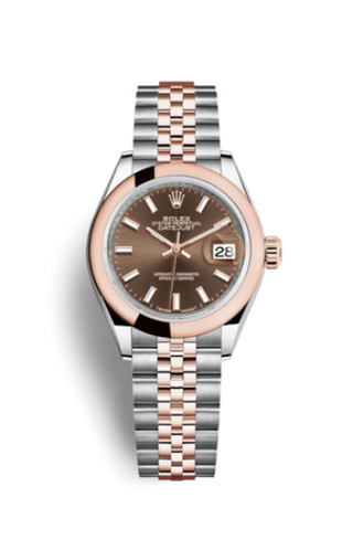 Rolex - 279161-0017  Lady-Datejust 28 Rolesor Rose Domed / Jubilee / Chocolate