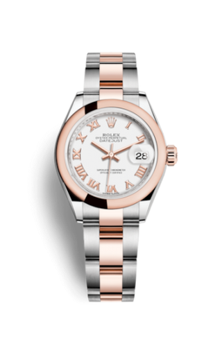 Rolex - 279161-0022  Lady-Datejust 28 Rolesor Rose Domed / Oyster / White Roman