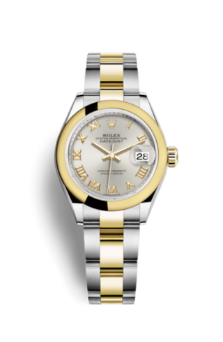 Rolex - 279163-0006  Lady-Datejust 28 Rolesor Yellow Domed / Oyster / Silver Roman