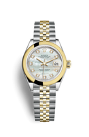 Rolex Lady-Datejust 28 Yellow Gold Diamond / President / Silver (279163-0013)