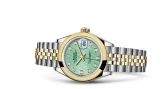 Rolex - 279163-0015  Lady-Datejust 28 Rolesor Yellow Domed / Jubilee / Mint Green Tuxedo