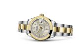 Rolex - 279163-0020  Lady-Datejust 28 Rolesor Yellow Domed / Oyster / Silver