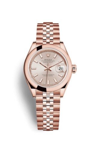 Rolex - 279165-0003  Lady-Datejust 28 Everose Domed / Jubilee / Sundust