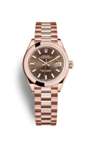 Rolex Lady-Datejust 28 Rolesor Rose Fluted / Jubilee / Sundust Diamond (279165-0007)