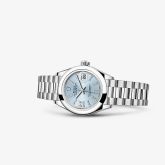 Rolex - 279166-0002  Lady-Datejust 28 Platinum Domed / President / Ice Blue Diamond