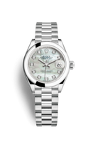 Rolex Lady-Datejust 28 Everose Diamond / Jubilee / White Roman (279166-0008)