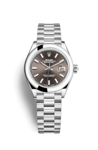 Rolex - 279166-0009  Lady-Datejust 28 Platinum Domed / President / Dark Grey