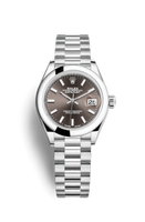 Rolex Lady-Datejust 28 Stainless Steel / Diamond / Silver - Diamond / Oyster (279166-0009)