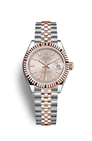 Rolex - 279171-0001  Lady-Datejust 28 Rolesor Rose Fluted / Jubilee / Sundust