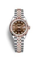 Rolex Lady-Datejust 28 Everose Diamond / President / Sundust Roman (279171-0003)