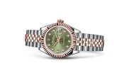 Rolex - 279171-0007  Lady-Datejust 28 Rolesor Rose Fluted / Jubilee / Olive Diamonds