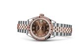 Rolex - 279171-0009  Lady-Datejust 28 Rolesor Rose Fluted / Jubilee / Chocolate Roman