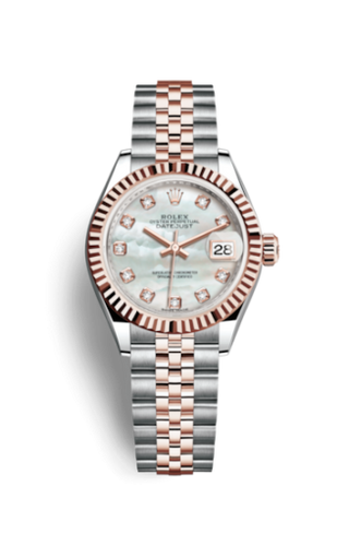 Rolex - 279171-0013  Lady-Datejust 28 Rolesor Rose Fluted / Jubilee / MOP