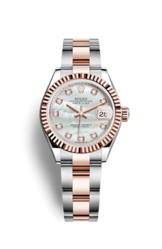 Rolex - 279171-0014  Lady-Datejust 28 Rolesor Rose Fluted / Oyster / MOP