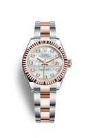 Rolex Lady-Datejust 28 Rolesor Rose Diamond / Oyster / Olive Diamond (279171-0014)