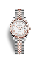 Rolex Lady-Datejust 28 Everose Domed  / Jubilee / Chocolate Diamond (279171-0021)