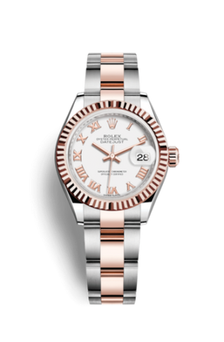 Rolex - 279171-0022  Lady-Datejust 28 Rolesor Rose Fluted / Oyster / White Roman