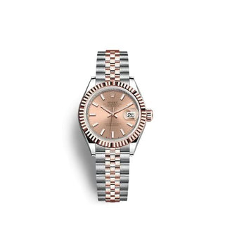 Rolex - 279171-0023  Lady-Datejust 28 Stainless Steel / Rose Gold / Fluted / Rose / Jubilee