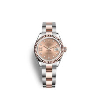 Rolex Lady-Datejust 28 Rose Gold / Fluted / Rose - Diamond / President (279171-0028)