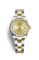 Rolex Lady-Datejust 28 Rolesor Rose Domed / Oyster / Sundust (279173-0002)