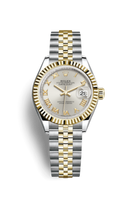 Rolex Lady-Datejust 28 Stainless Steel / Diamond / Pink - Diamond / Jubilee (279173-0005)