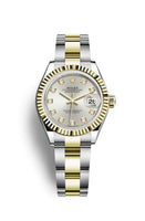 Rolex Lady-Datejust 28 Rolesor Yellow Diamond / Jubilee / Silver (279173-0008)