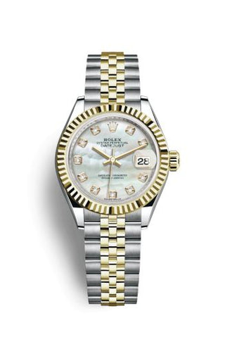 Rolex - 279173-0013  Lady-Datejust 28 Rolesor Yellow Fluted / Jubilee / MOP