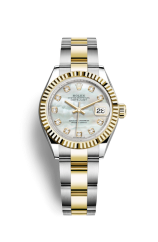 Rolex - 279173-0014  Lady-Datejust 28 Rolesor Yellow Fluted / Oyster / MOP