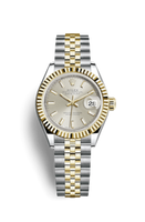 Rolex Lady-Datejust 28 Rolesor Yellow Fluted / Oyster / Silver (279173-0019)