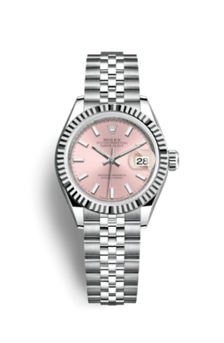 Rolex - 279174-0001  Lady-Datejust 28 Stainless Steel Fluted / Pink / Jubilee