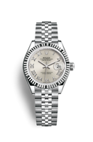 Rolex Lady-Datejust 28 Stainless Steel Fluted / Grey - Roman / Oyster (279174-0007)