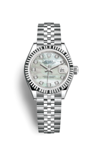 Rolex - 279174-0009  Lady-Datejust 28 Stainless Steel Fluted / MOP / Jubilee