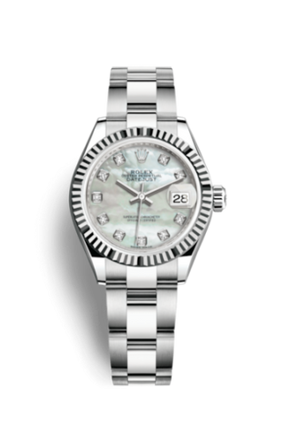 Rolex - 279174-0010  Lady-Datejust 28 Stainless Steel Fluted / MOP / Oyster