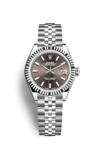 Rolex - 279174-0011  Lady-Datejust 28 Stainless Steel Fluted / Grey / Jubilee