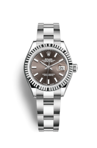 Rolex - 279174-0012  Lady-Datejust 28 Stainless Steel Fluted / Grey / Oyster