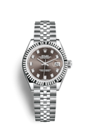 Rolex Lady-Datejust 28 Rolesor Rose Diamond / Oyster / Chocolate Roman (279174-0015)