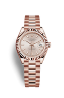 Rolex Lady-Datejust 28 Everose Diamond / President / Chocolate Diamond (279175-0001)