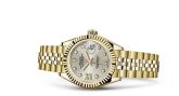 Rolex - 279178-0004  Lady-Datejust 28 Yellow Gold Fluted / Jubilee / Silver Diamond