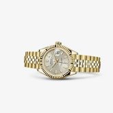 Rolex - 279178-0006  Lady-Datejust 28 Yellow Gold Fluted / Jubilee / Silver