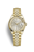 Rolex Lady-Datejust 28 Yellow Gold Diamond / Jubilee / Silver Diamonds (279178-0006)