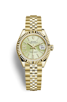 Rolex Lady-Datejust 28 Everose Fluted  / President / Olive Green Diamond (279178-0008)