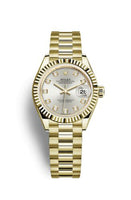 Rolex Lady-Datejust 28 Yellow Gold Fluted / President / Lavender Diamond (279178-0015)