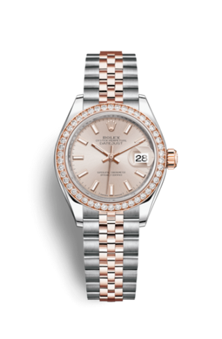 Rolex - 279381rbr-0001  Lady-Datejust 28 Rolesor Rose Diamond / Jubilee / Sundust