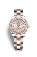 Rolex Lady-Datejust 28 Rolesor Rose Fluted / Oyster / Sundust Roman (279381rbr-0002)