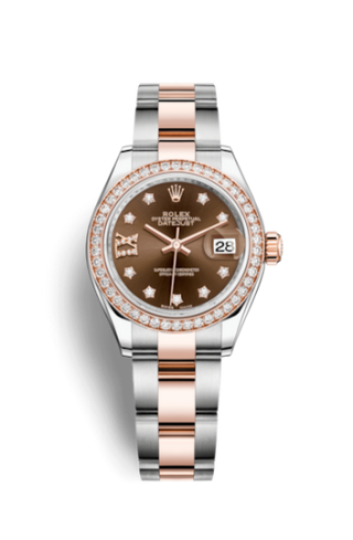 Rolex - 279381rbr-0004  Lady-Datejust 28 Rolesor Rose Diamond / Oyster / Chocolate Diamond