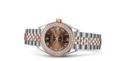 Rolex - 279381rbr-0009  Lady-Datejust 28 Rolesor Rose Diamond / Jubilee / Chocolate Roman