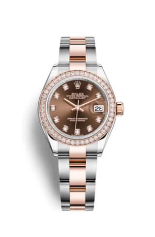 Rolex - 279381rbr-0012  Lady-Datejust 28 Rolesor Rose Diamond / Oyster / Chocolate Diamond