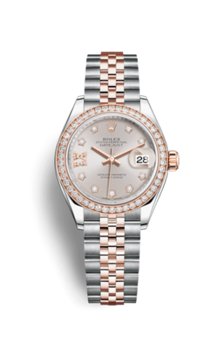 Rolex - 279381rbr-0019  Lady-Datejust 28 Rolesor Rose Diamond / Jubilee / Sundust Diamond